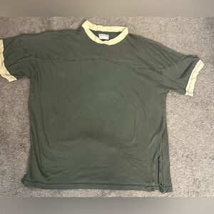 We The Free Free People Olive and Beige Avery tee size M